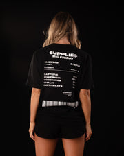 BIG FRIDAY SUPPLIES 'Blacked Out' Receipt Tee Black Unisex