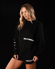 BIG FRIDAY SUPPLIES 'Blacked Out' Miss You Crewneck Black Unisex