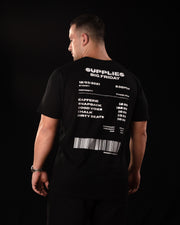BIG FRIDAY SUPPLIES 'Blacked Out' Receipt Tee Black Unisex